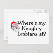 Waar mijn Naughty Lesbians op Briefkaart (Voorkant / Achterkant)