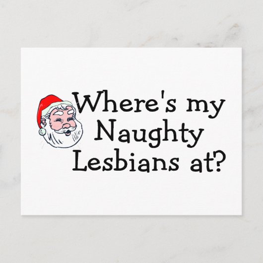 Waar mijn Naughty Lesbians op Briefkaart (Voorkant)
