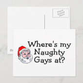 Waar mijn stoute homo's bij Sinterklaas Feestdagenkaart (Voorkant / Achterkant)