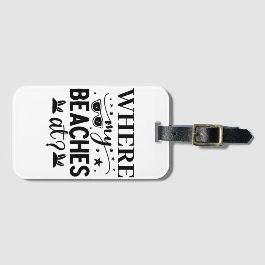 Waar mijn stranden    bagagelabel (Voorkant (horizontaal))