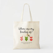 Waar mijn stranden liggen bij Bachelorette Canvas Tote Bag (Voorkant)