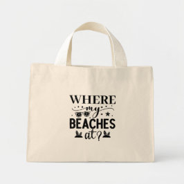 Waar mijn stranden   mini tote bag