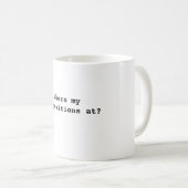 waar mijn voorstellingen liggen ? koffiemok (Voorkant rechts)