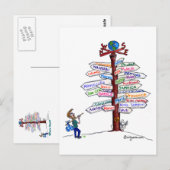 Waar moet je heen? Wegwijzers Briefkaart  (Voorkant / Achterkant)