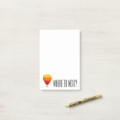 Waar moet je nu verder? Hot-Air-ballonlaptop Post-it® Notes (Op bureau)