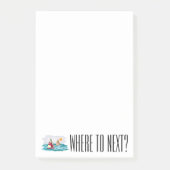 Waar moet je nu verder? Sailing Sailboat Notepad Post-it® Notes (Voorkant)