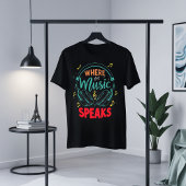 Waar muziek grafisch T-shirt spreekt