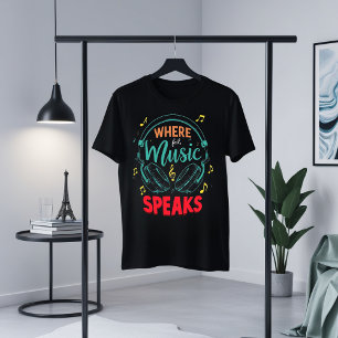 Waar muziek grafisch T-shirt spreekt