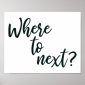 Waar naar Volgende | Minimale reistypografie Poster (Voorkant)