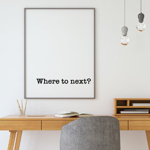 Waar naar Volgende   Minimale tipografiesnelheid Poster