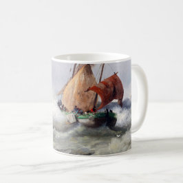 Waar Natuur heerst: Stormachtig zeegezicht met mee Koffiemok