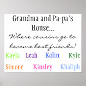 Waar neefjes beste vrienden worden. poster (Voorkant)