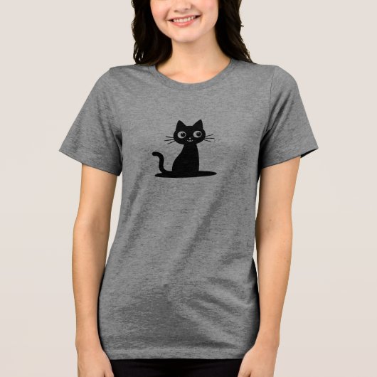 Waar nieuwsgierigheid het heelal ontmoet Tri-Blend shirt (Voorkant)