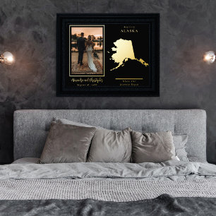 Waar onze reis begon met Alaska Weddenfoto Folie Afdrukken