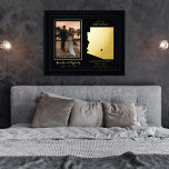 Waar onze reis begon met Arizona Wedding Foto Folie Afdrukken<br><div class="desc">'Waar onze reis begon' trouwkoppel met de staatskaart en het design van de foto's met beweegbaar hart naar de locatie van je bruiloft of een andere gedenkwaardige gelegenheid. Als u de hartlocatie wilt verplaatsen, klikt u op Personaliseren en vervolgens op Aanpassen en sleept u het hart naar de locatie van...</div>