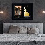 Waar onze reis begon met Idaho Weddenfoto Folie Afdrukken<br><div class="desc">'Waar onze reis begon' trouwkoppel met de staatskaart en het design van de foto's met beweegbaar hart naar de locatie van je bruiloft of een andere gedenkwaardige gelegenheid. Als u de hartlocatie wilt verplaatsen, klikt u op Personaliseren en vervolgens op Aanpassen en sleept u het hart naar de locatie van...</div>