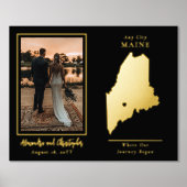 Waar onze reis begon met Maine Wedding Foto Folie Afdrukken (Voorkant)