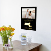 Waar onze reis begon met Massachusetts Wed Foto Folie Afdrukken (Laag (Keuken))