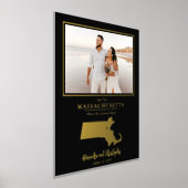 Waar onze reis begon met Massachusetts Wed Foto Folie Afdrukken (Laagn)