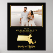 Waar onze reis begon met Massachusetts Wed Foto Folie Afdrukken (Voorkant)