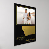 Waar onze reis begon met Montana bruiloft foto Folie Afdrukken (Laagn)