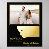 Waar onze reis begon met Montana bruiloft foto Folie Afdrukken (Voorkant)
