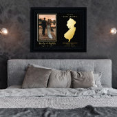 Waar onze reis begon met New Jersey bruiloft foto Folie Afdrukken