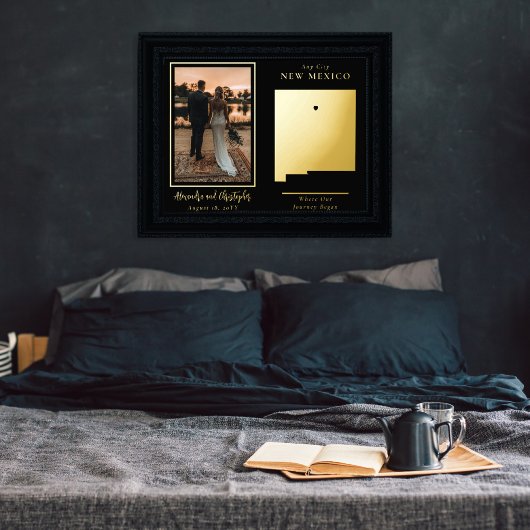 Waar onze reis begon met New Mexico Wedding Photo Folie Afdrukken