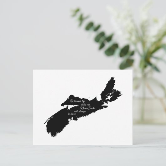 Waar ook - Nova Scotia zal altijd thuis zijn Briefkaart (Staand voorkant)