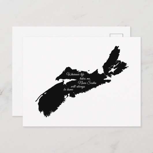 Waar ook - Nova Scotia zal altijd thuis zijn Briefkaart (Voorkant / Achterkant)