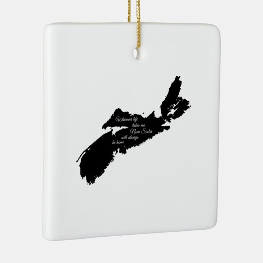 Waar ook - Nova Scotia zal altijd thuis zijn Keramisch Ornament (Rechts)