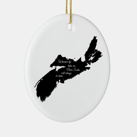 Waar ook - Nova Scotia zal altijd thuis zijn Keramisch Ornament (Rechts)