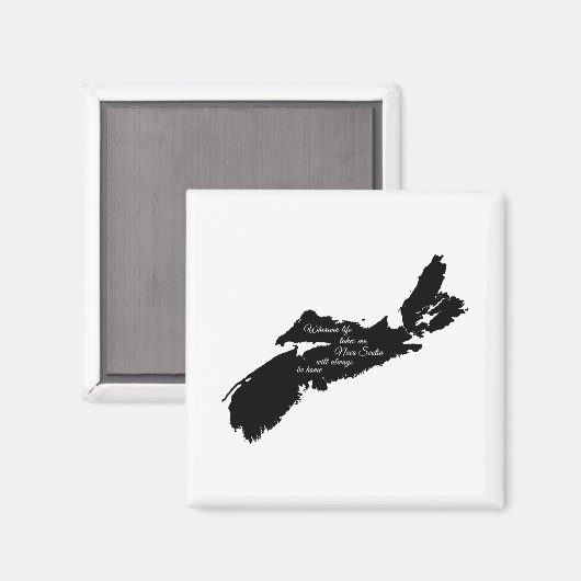 Waar ook - Nova Scotia zal altijd thuis zijn Magneet (Voorkant / Achterkant)