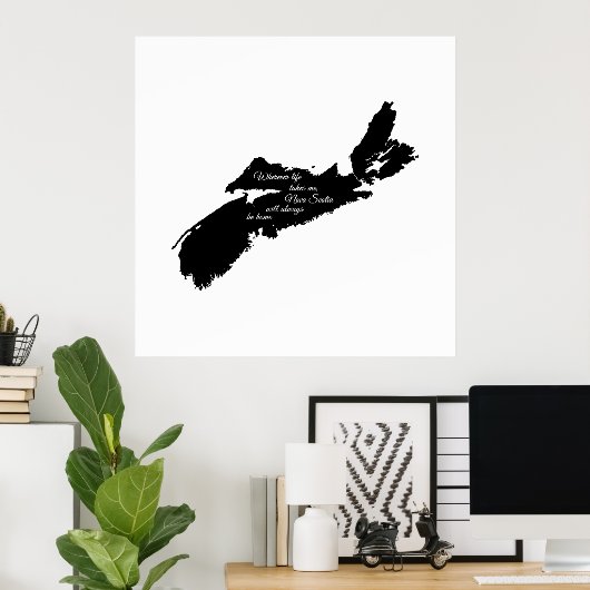 Waar ook - Nova Scotia zal altijd thuis zijn Poster (Thuiskantoor)