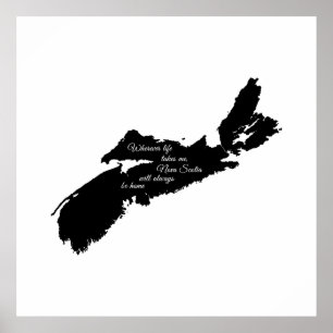 Waar ook - Nova Scotia zal altijd thuis zijn Poster