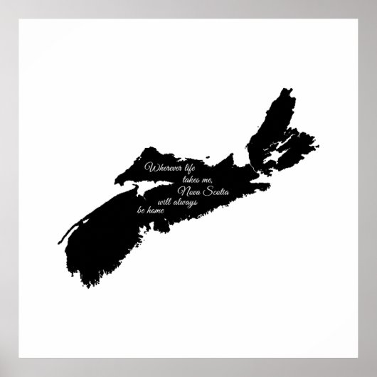 Waar ook - Nova Scotia zal altijd thuis zijn Poster (Voorkant)