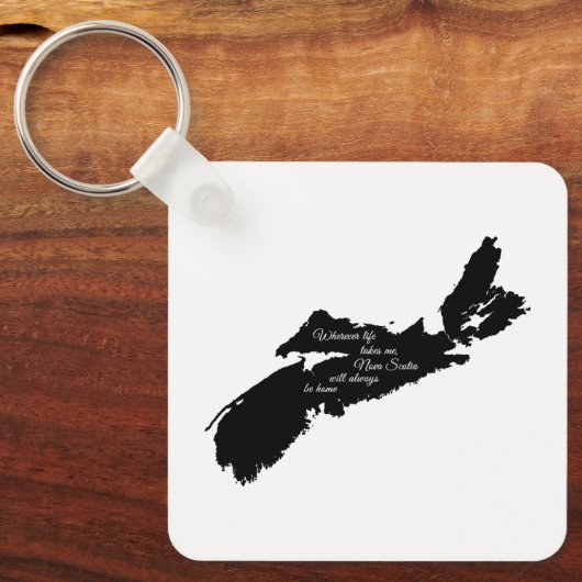 Waar ook - Nova Scotia zal altijd thuis zijn Sleutelhanger (Voorkant)