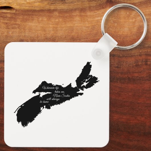 Waar ook - Nova Scotia zal altijd thuis zijn Sleutelhanger (Achterkant)