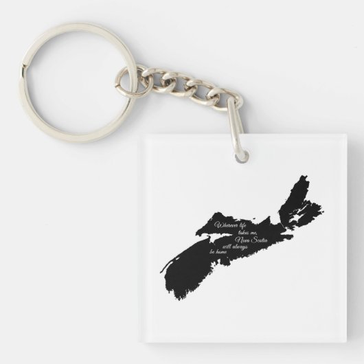 Waar ook - Nova Scotia zal altijd thuis zijn Sleutelhanger (Voorkant)