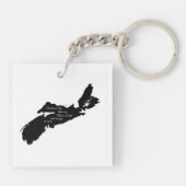 Waar ook - Nova Scotia zal altijd thuis zijn Sleutelhanger (Achterkant)