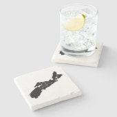 Waar ook - Nova Scotia zal altijd thuis zijn Stenen Onderzetter (Zijkant)