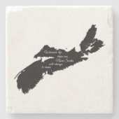 Waar ook - Nova Scotia zal altijd thuis zijn Stenen Onderzetter (Voorkant)