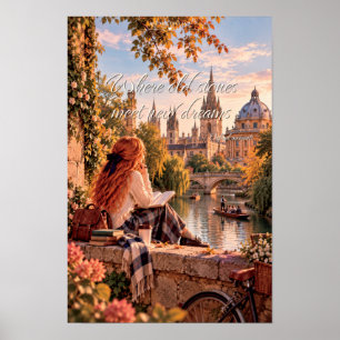 Waar oude stenen nieuwe dromen ontmoeten Oxford En Poster