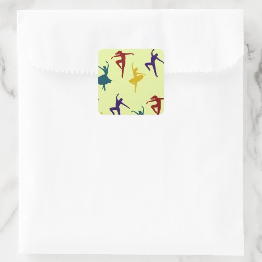 Waar passie samengaat met precisie vierkante sticker (Tas)