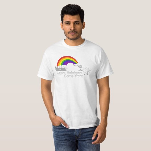 Waar regenbogen afkomstig zijn van t-shirts (Voorkant volledig)