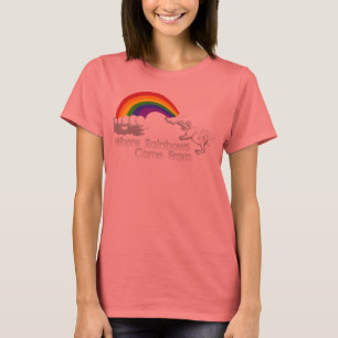Waar regenbogen afkomstig zijn van t-shirts