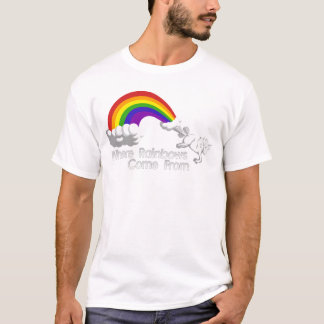 waar regenbogen afkomstig zijn van t-shirts