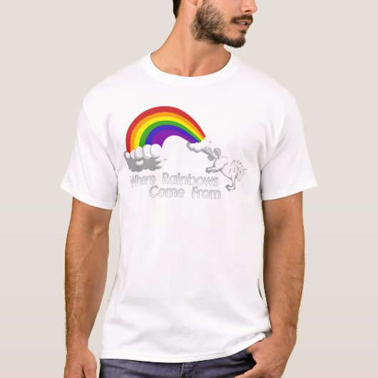waar regenbogen afkomstig zijn van t-shirts (Voorkant)