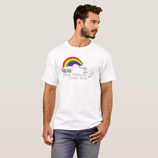 Waar regenbogen afkomstig zijn van t-shirts (Voorkant volledig)
