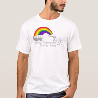 Waar regenbogen afkomstig zijn van t-shirts